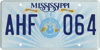 MS license plate AHF064