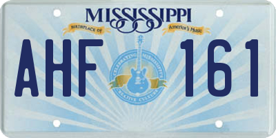 MS license plate AHF161