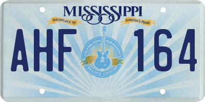 MS license plate AHF164