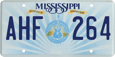 MS license plate AHF264