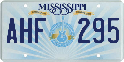 MS license plate AHF295