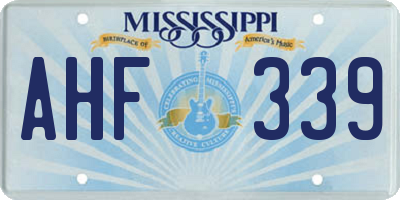 MS license plate AHF339