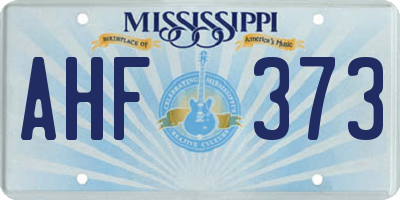 MS license plate AHF373