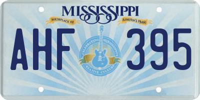MS license plate AHF395