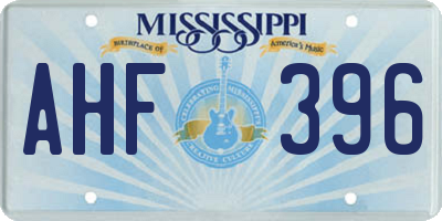 MS license plate AHF396