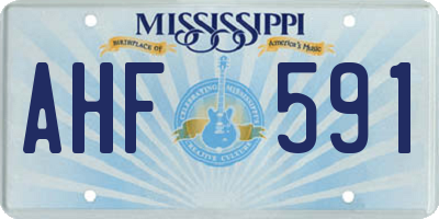 MS license plate AHF591