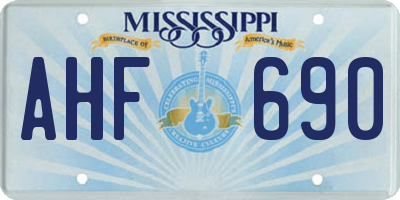 MS license plate AHF690