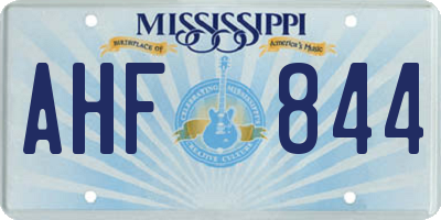 MS license plate AHF844