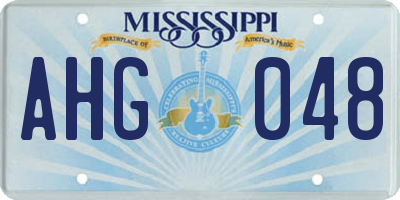 MS license plate AHG048
