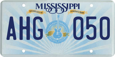 MS license plate AHG050