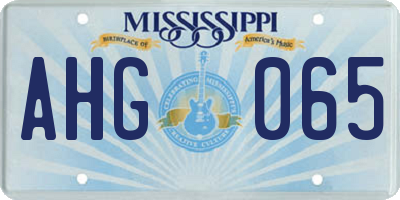 MS license plate AHG065