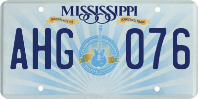 MS license plate AHG076