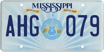 MS license plate AHG079