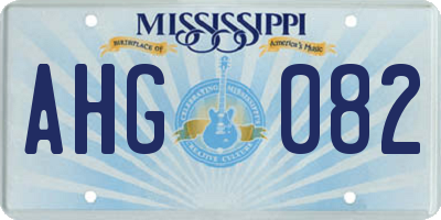MS license plate AHG082