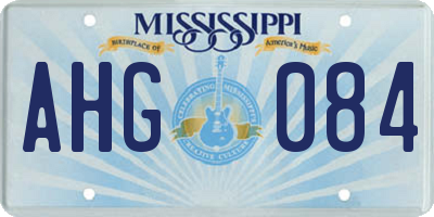 MS license plate AHG084