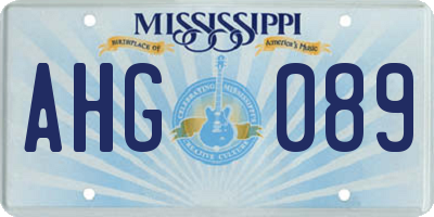 MS license plate AHG089