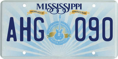 MS license plate AHG090