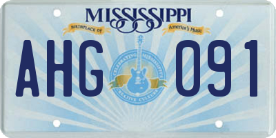 MS license plate AHG091