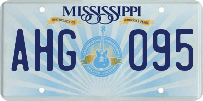 MS license plate AHG095