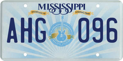MS license plate AHG096