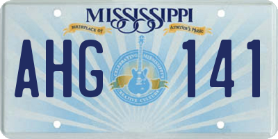 MS license plate AHG141