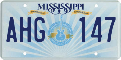 MS license plate AHG147