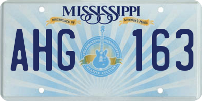 MS license plate AHG163