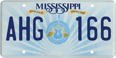 MS license plate AHG166