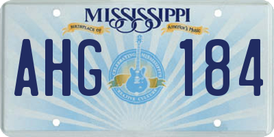 MS license plate AHG184