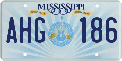 MS license plate AHG186