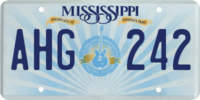 MS license plate AHG242