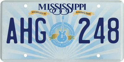 MS license plate AHG248