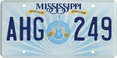 MS license plate AHG249