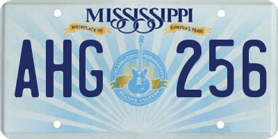 MS license plate AHG256