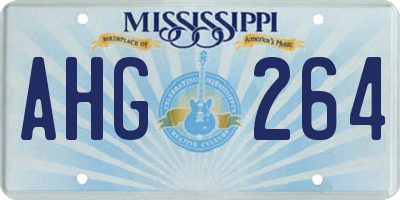 MS license plate AHG264