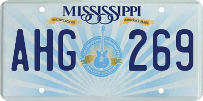 MS license plate AHG269