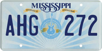 MS license plate AHG272