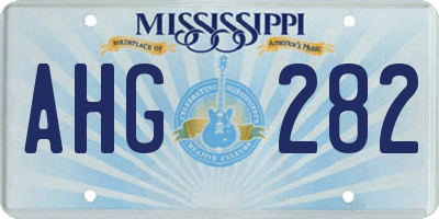 MS license plate AHG282