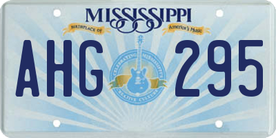 MS license plate AHG295