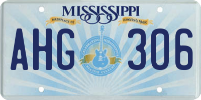 MS license plate AHG306