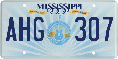 MS license plate AHG307