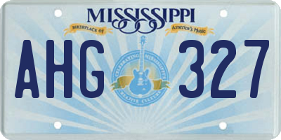 MS license plate AHG327