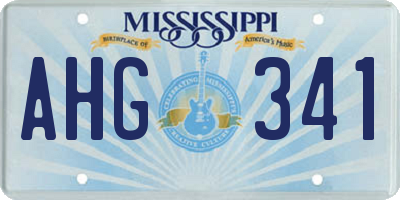 MS license plate AHG341
