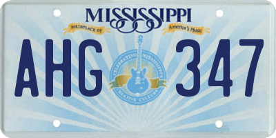 MS license plate AHG347