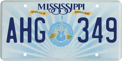 MS license plate AHG349