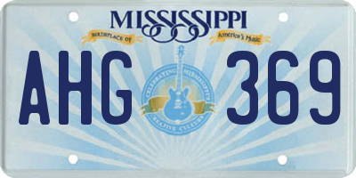 MS license plate AHG369