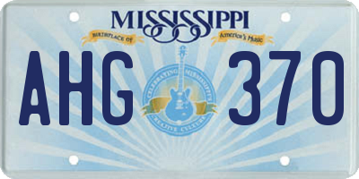 MS license plate AHG370