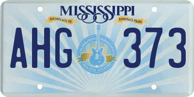 MS license plate AHG373