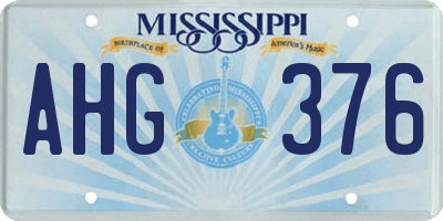 MS license plate AHG376