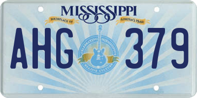 MS license plate AHG379